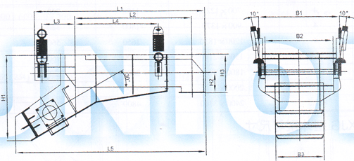 XJG、XJGF慣性共振式給料機外形尺寸圖
